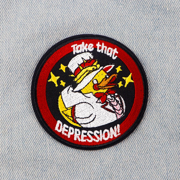 Hazbin Hotel 'Lucifer Duck | Take That Depression' Embroidered Patch