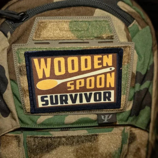 Food Puns ‘Wooden Spoon Survivor’ Embroidered Velcro Patch