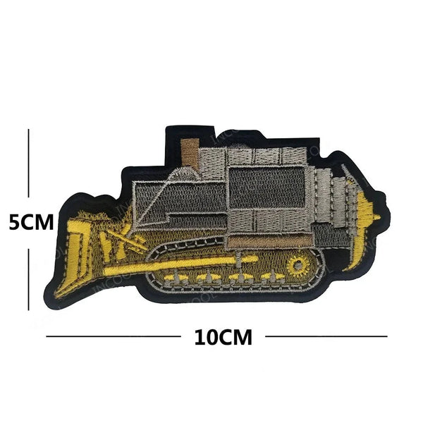 Vehicles 'Armored Bulldozer' Embroidered Velcro Patch