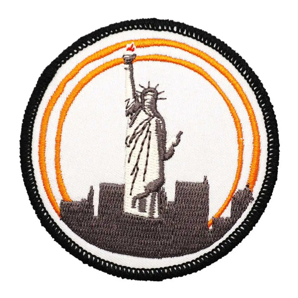 Statue of Liberty 'Round' Embroidered Velcro Patch