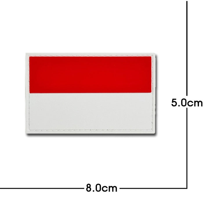 Indonesia Flag PVC Rubber Velcro Patch