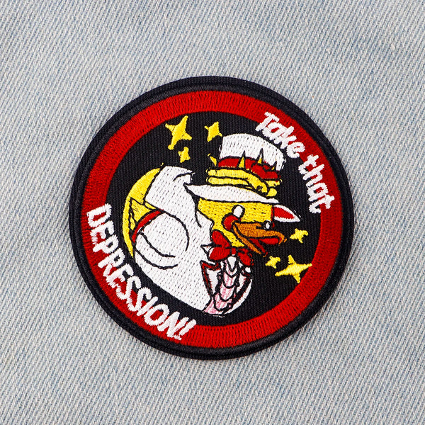 Hazbin Hotel 'Lucifer Duck | Take That Depression' Embroidered Patch