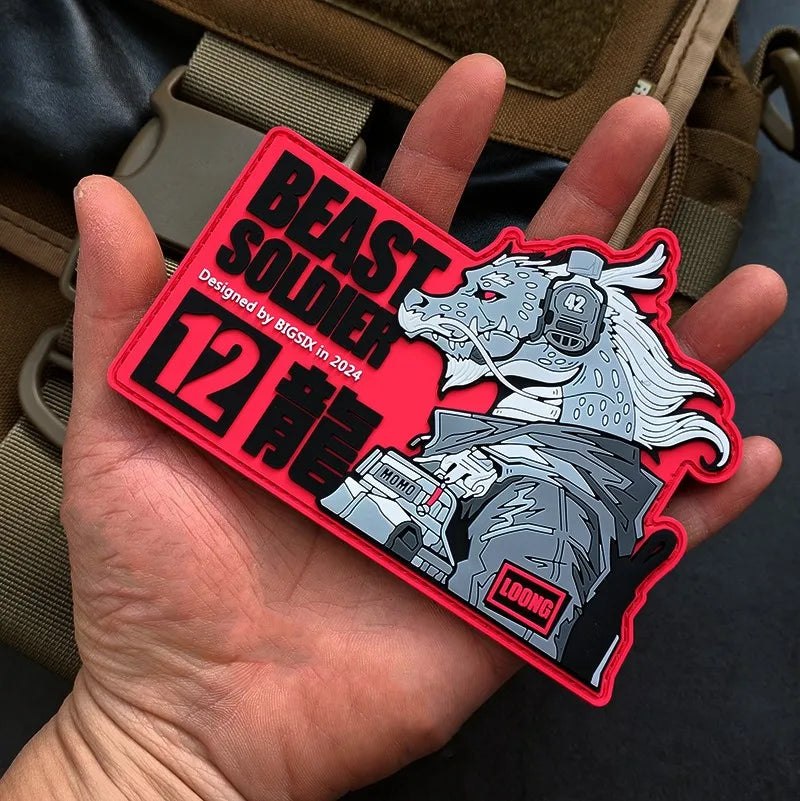 Beast Soldier 12 'Dragon' PVC Rubber Velcro Patch