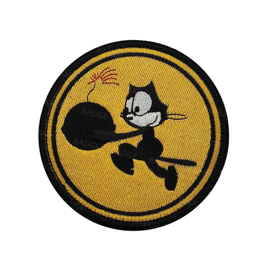 Felix the Cat 'Bomb | Round' Embroidered Velcro Patch