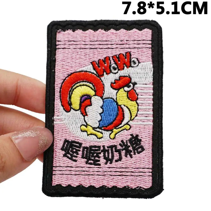Wowo Oh Oh Milk Candy 'Square' Embroidered Patch