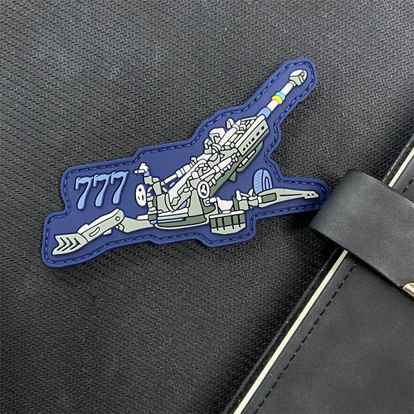 Military Tactical 'M777 Lightweight Towed Howitzer' PVC Rubber Velcro Patch