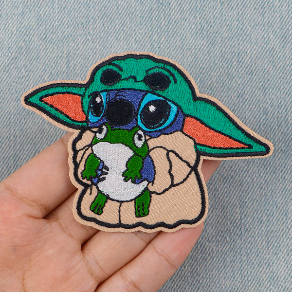 Stitch x Baby Yoda Embroidered Patch