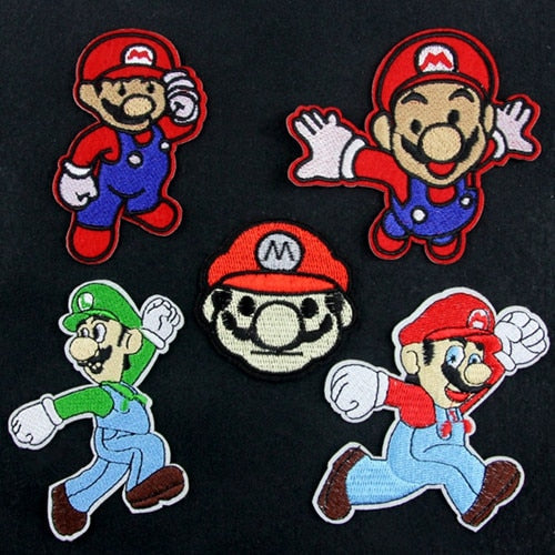 Mushroom Kingdom Bros. 'Set of 5' Embroidered Patch