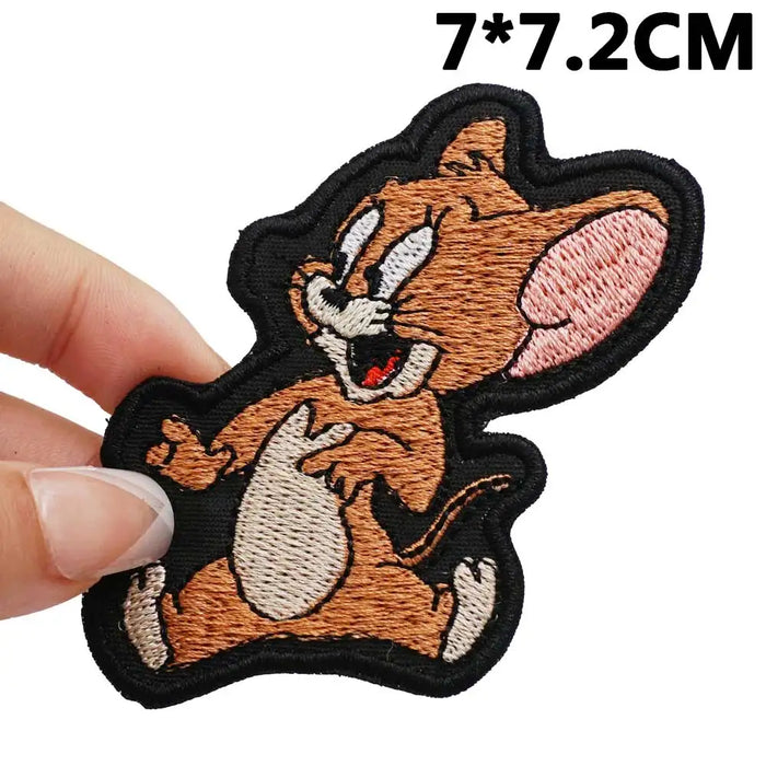 Patch Thermocollant Tom Et Jerry 8x8 Cm - Écusson à Repasser Sur Vêtements, Sacs - 9