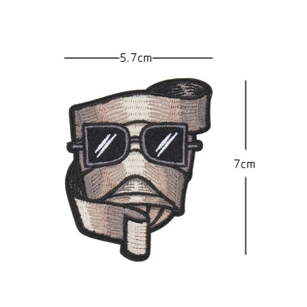 The Invisible Man 'Head' Embroidered Velcro Patch