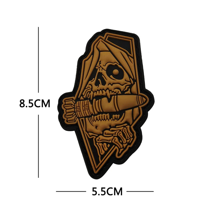 Grim Reaper 'Missile In Mouth' PVC Rubber Velcro Patch
