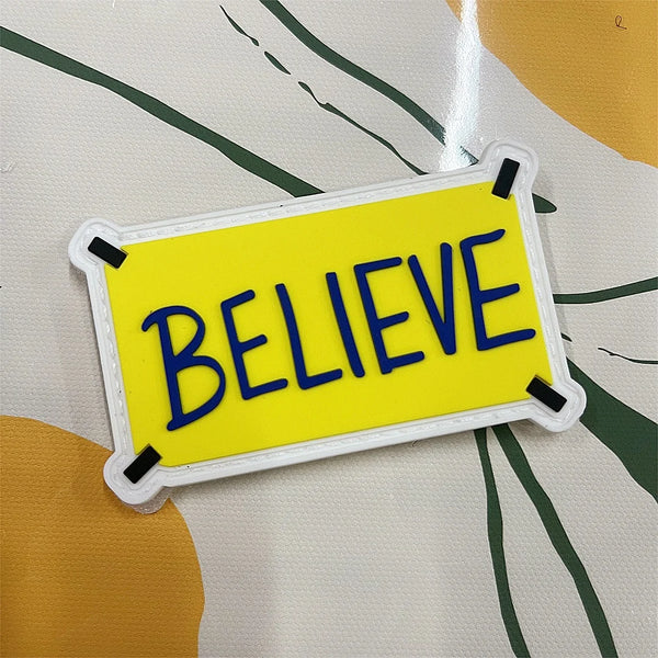 Ted Lasso 'Believe Sign' PVC Rubber Velcro Patch