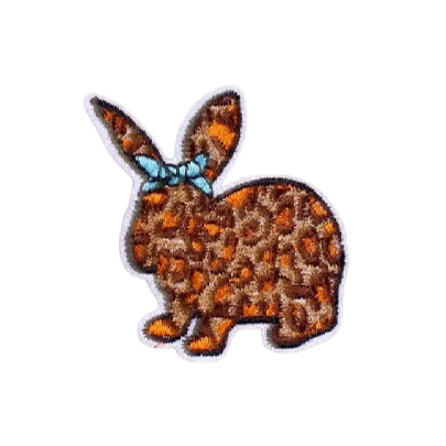 Cute 'Leopard Bunny' Embroidered Patch