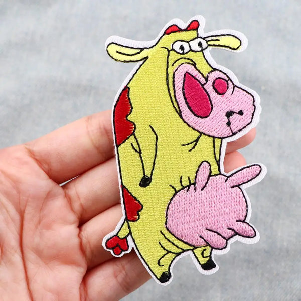 Cow and Chicken 'Cow' Embroidered Patch