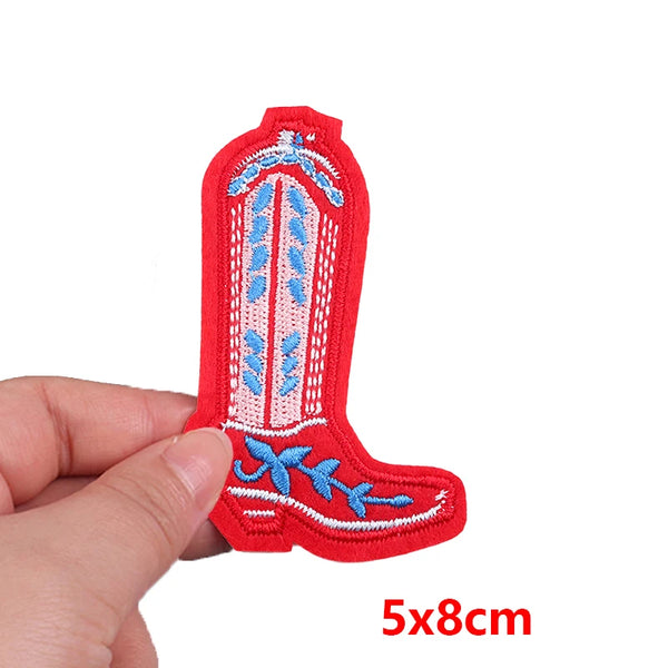 Cowboy Boot Embroidered Patch