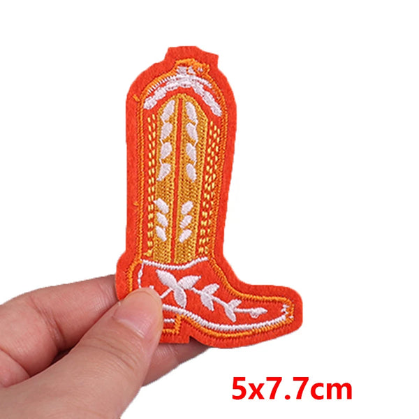 Cowboy Boot Embroidered Patch