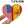 Load image into Gallery viewer, Heart Shaped Flag &#39;American x Spain&#39; Embroidered Patch
