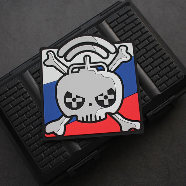 Skull Drone PVC Rubber Velcro Patch