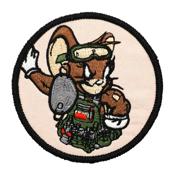 Tom and Jerry 'Tactical Jerry | Round' Embroidered Velcro Patch