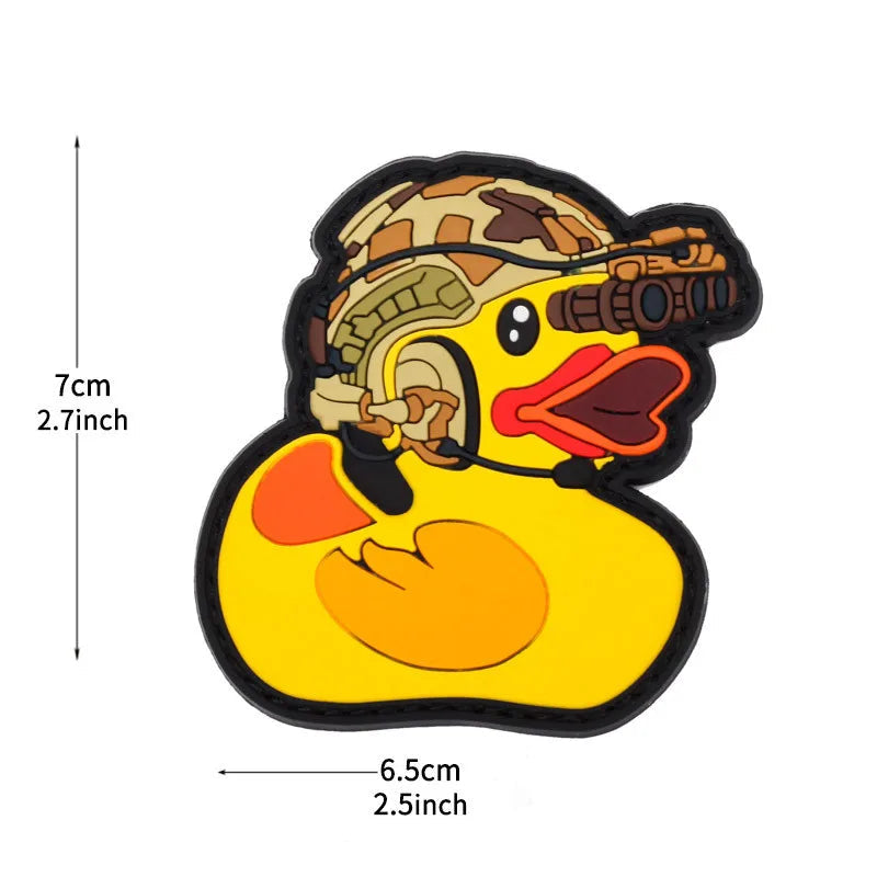 Tactical Yellow Duck 'Night Vision Goggles' PVC Rubber Velcro Patch