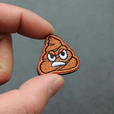 Funny 'Mini Poop | Angry' Embroidered Velcro Patch