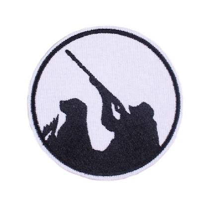 Soldier and Dog 'Silhouette' Embroidered Patch