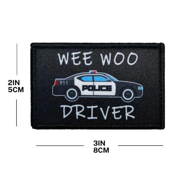 Wee Woo Driver 'Police Car' Embroidered Velcro Patch