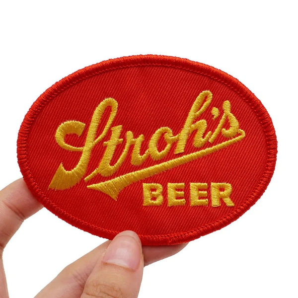 Cool 'Stroh's Beer Logo' Embroidered Velcro Patch