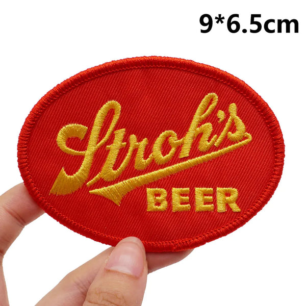 Cool 'Stroh's Beer Logo' Embroidered Patch