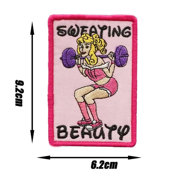 Sweating Beauty 'Deadlift' Embroidered Velcro Patch