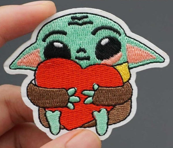 Empire and Rebellion 'Baby Yoda | Hugging Heart' Embroidered Patch