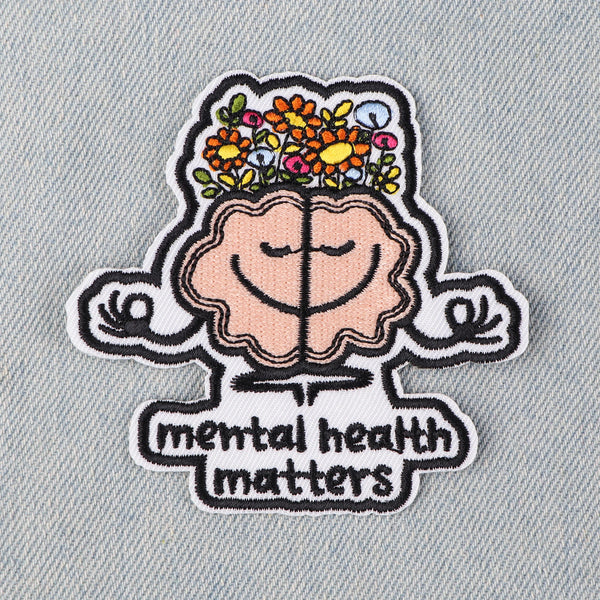 Meditation ‘Mental Health Matters’ Embroidered Patch