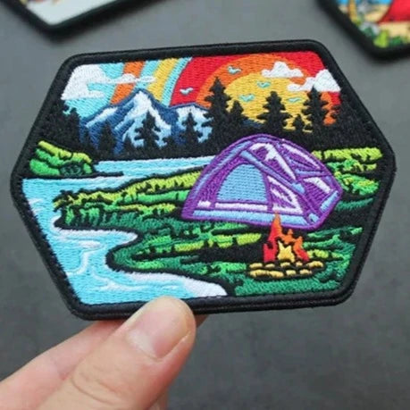 Camping Adventures 'Forest' Embroidered Velcro Patch