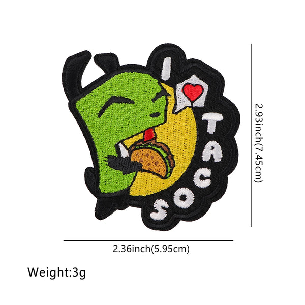 Invader Zim ‘Gir Tacos’ Embroidered Patch