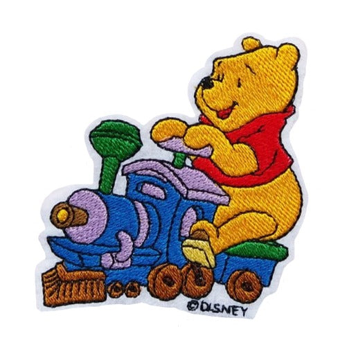 Christopher Robin 'Pooh | Riding Train' Embroidered Patch