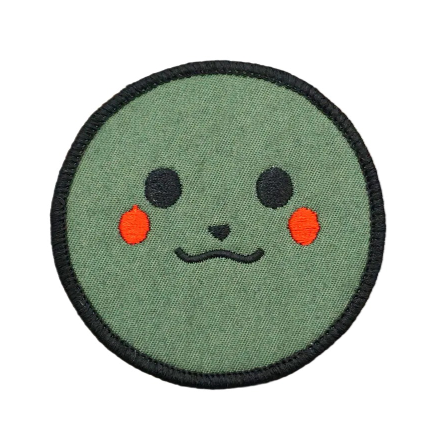 Funny Emoji 'Blushed 1.0' Embroidered Velcro Patch