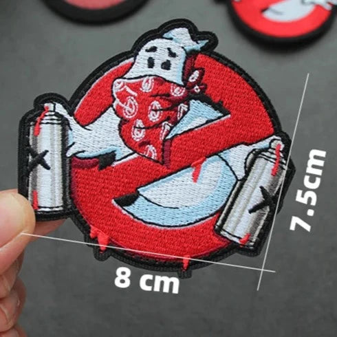 Ghostbusters Logo 'Street Spray Paint' Embroidered Velcro Patch