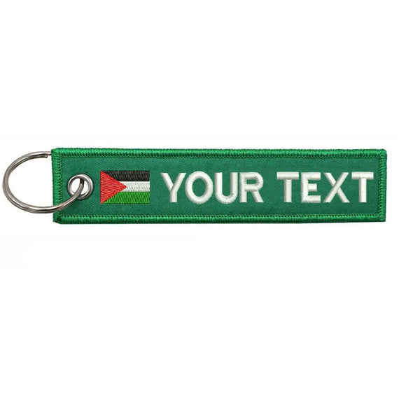 Personalized Keychain 'Palestine Flag' Embroidered Velcro Patch