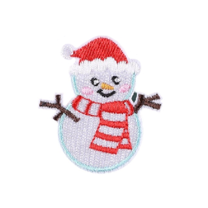 Christmas 'Snowman | Smiling' Embroidered Patch