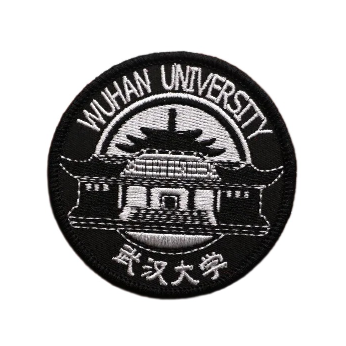 Emblem 'Wuhan University' Embroidered Velcro Patch