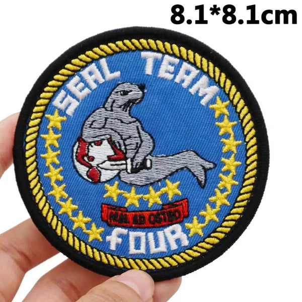 Military Tactical 'Seal Team Four' Embroidered Patch