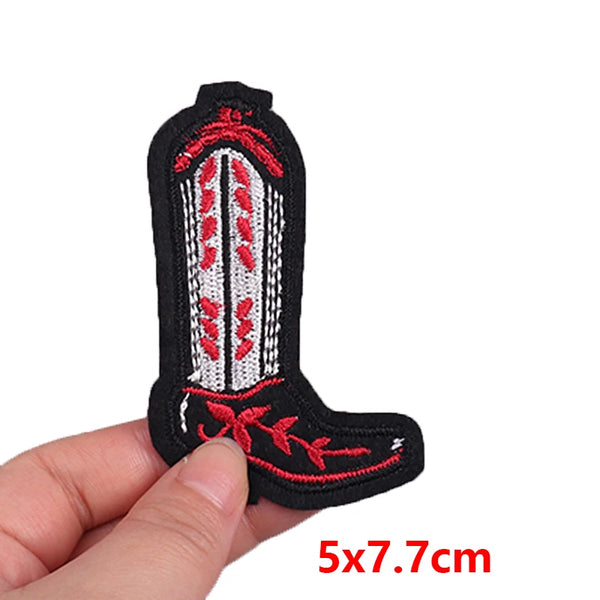 Cowboy Boot Embroidered Patch