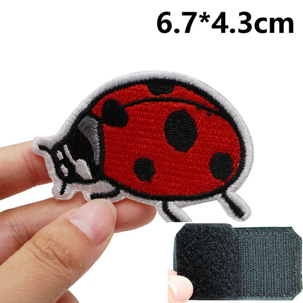 Ladybug Embroidered Velcro Patch