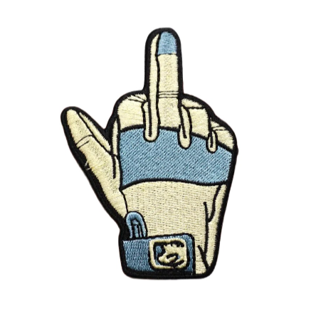 Hand Glove 'F U' Embroidered Patch