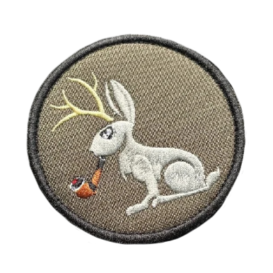 Jackalope 'Pipe | Round' Embroidered Velcro Patch