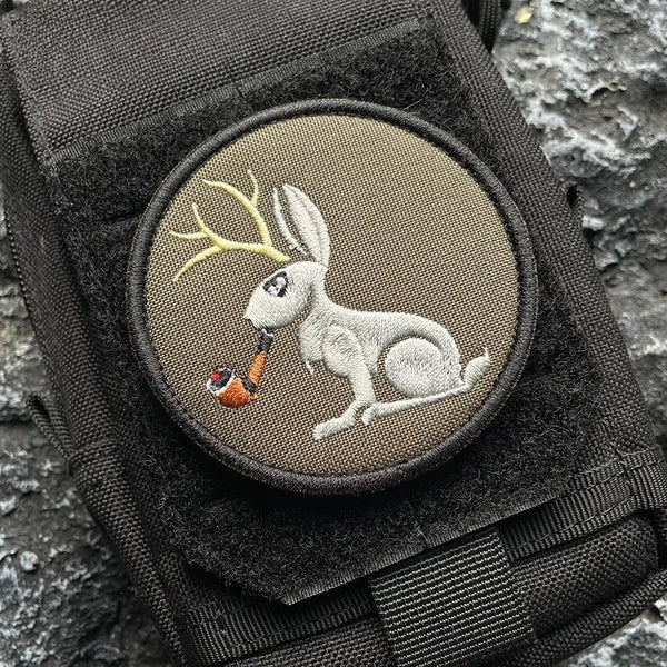 Jackalope 'Pipe | Round' Embroidered Velcro Patch