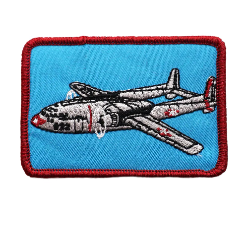 Military Tactical 'Twin-Boom Aircraft | Square' Embroidered Velcro Patch