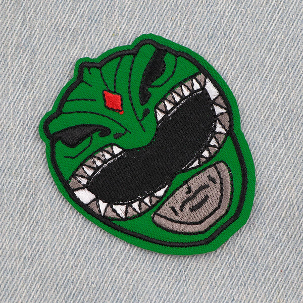 Mighty Morphin Power Rangers 'Green Ranger | Head' Embroidered Patch