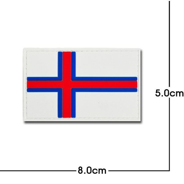 Iceland Flag PVC Rubber Velcro Patch