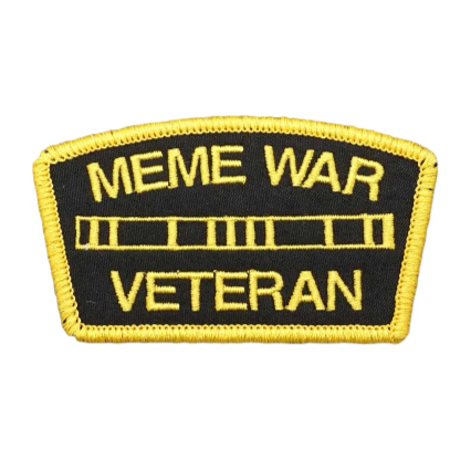 Military Tactical 'Meme War Veteran' Embroidered Velcro Patch